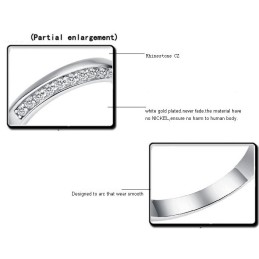 Wereldwijd Bekende Platina-Geplateerde Titanium Ring Voor Geliefden Met Strass