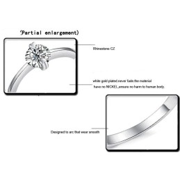 Kwaliteit En Kwantiteit Gegarandeerde Vrouwelijke Platina Titanium Ring Met Strass