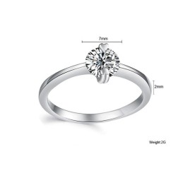 Kwaliteit En Kwantiteit Gegarandeerde Vrouwelijke Platina Titanium Ring Met Strass