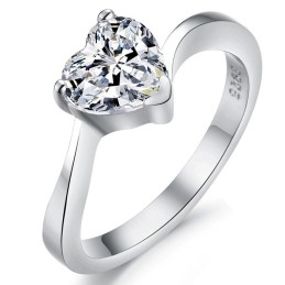 De Koningin Van De Kwaliteit, Vrouwelijke Sweetheart Platina Titanium Ring Met Strass
