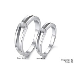 Kwaliteit En Kwantiteit Gegarandeerde Platina Plating Titanium Ring Voor Geliefden