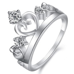 Wereldwijd Bekende Platina Titanium Ring Met Strass