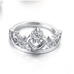 Wereldwijd Bekende Platina Titanium Ring Met Strass