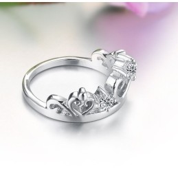 Wereldwijd Bekende Platina Titanium Ring Met Strass
