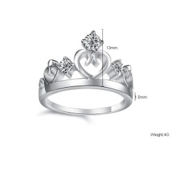 Wereldwijd Bekende Platina Titanium Ring Met Strass
