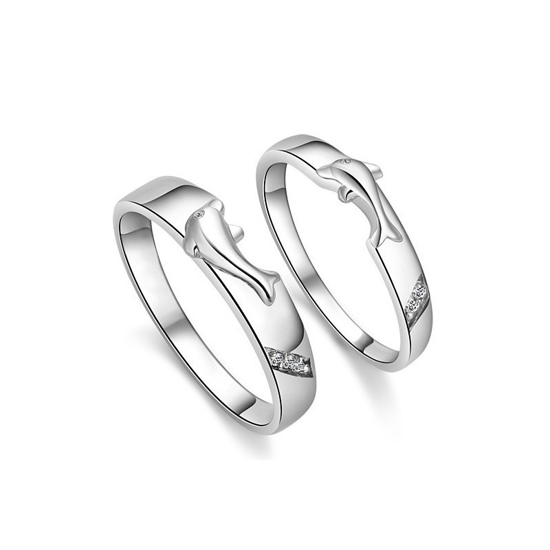 Compleet In Specificaties Dolfijn Platina Plating Titanium Ring Voor Geliefden Compleet In Specificaties Dolfijn Platina Plating Titanium Ring Voor Geliefden