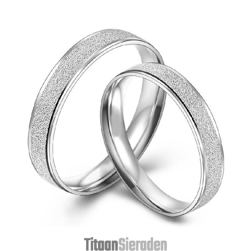 Gemakkelijk Te Gebruiken Parelgaren Platina Titanium Ring Voor Geliefden