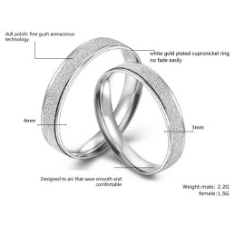 Gemakkelijk Te Gebruiken Parelgaren Platina Titanium Ring Voor Geliefden