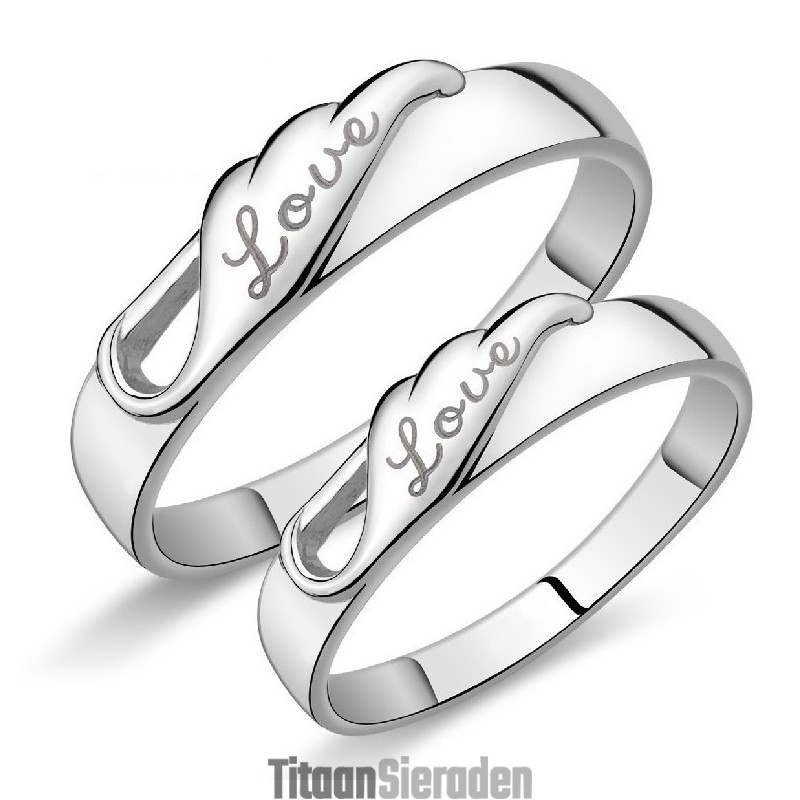 De Koningin Van Hoogwaardige Platina-Plating Titanium Ringen Voor Geliefden