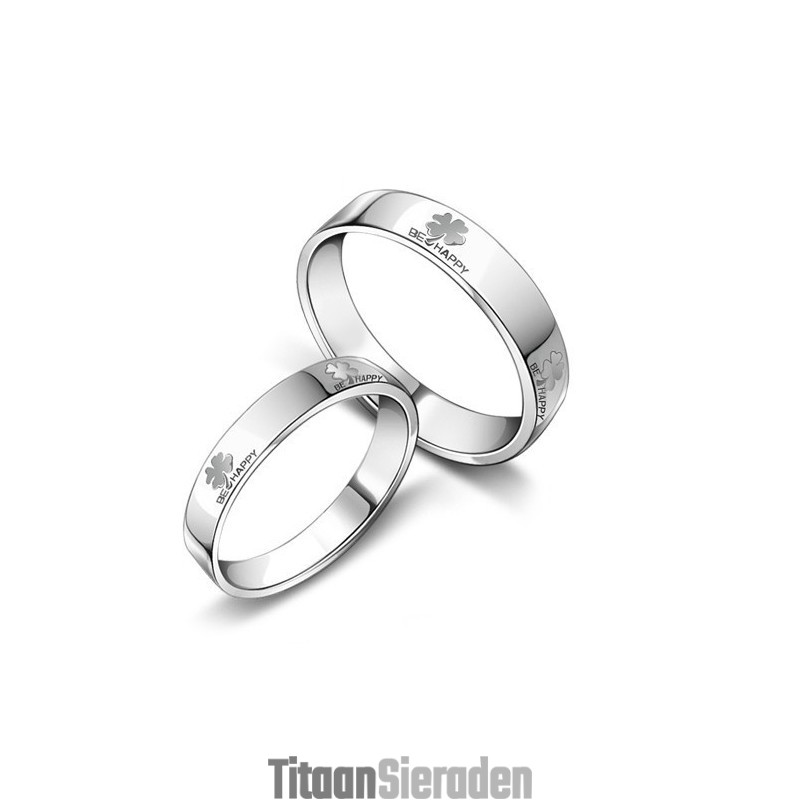 Bekend Om Zijn Hoogwaardige Klavervormige Platina Plating Titanium Ring Voor Geliefden Bekend Om Zijn Hoogwaardige Klavervormige Platina Plating Titanium Ring Voor Geliefden