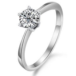 Kwaliteit En Kwantiteit Gegarandeerde Vrouwelijke Platina Titanium Ring Met Strass