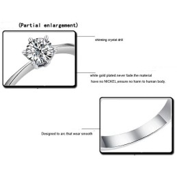 Kwaliteit En Kwantiteit Gegarandeerde Vrouwelijke Platina Titanium Ring Met Strass