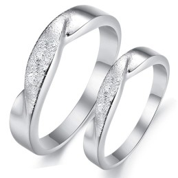 Om Een Lang Verhaal Te Hebben: Scrub Platina Plating Titanium Ring Voor Geliefden