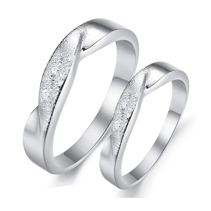 Om Een Lang Verhaal Te Hebben: Scrub Platina Plating Titanium Ring Voor Geliefden Om Een Lang Verhaal Te Hebben: Scrub Platina Plating Titanium Ring Voor Geliefden