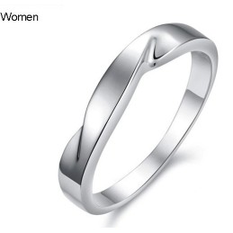 Kwaliteit En Kwantiteit Gegarandeerd. Beknopte Platina-Plating Titanium Ring Voor Geliefden.
