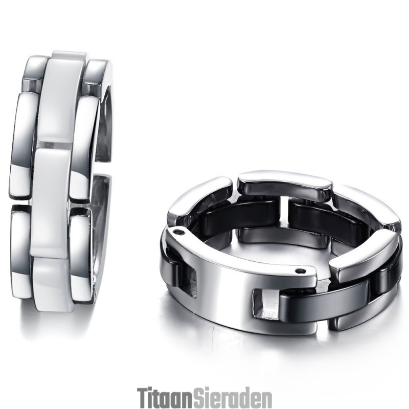 Breed Scala Aan Zwart-Witte Wolfraam Keramische Ringen Breed Scala Aan Zwart-Witte Wolfraam Keramische Ringen