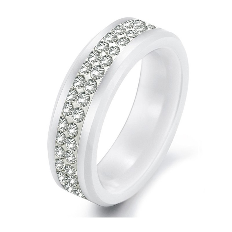 De Koningin Van De Kwaliteitsring Van Wolfraamkeramiek Met Strass De Koningin Van De Kwaliteitsring Van Wolfraamkeramiek Met Strass