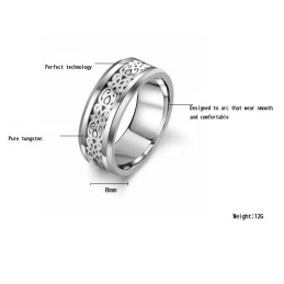 De Koningin Van De Hoogwaardige Mannelijke Witte Wolfraam Keramische Ring