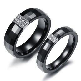 Eenvoudig Te Gebruiken Rhombus Tungsten Keramische Ring Voor Geliefden