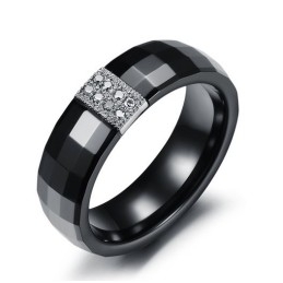 Eenvoudig Te Gebruiken Rhombus Tungsten Keramische Ring Voor Geliefden