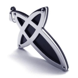 Nieuwe Stijl Titanium Kruishanger - Gratis Chian
