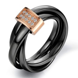 Kwaliteit En Kwantiteit Gegarandeerde Wolfraam Keramische Ring Met Strass