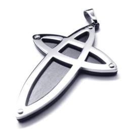 Nieuwe Stijl Titanium Kruishanger - Gratis Chian