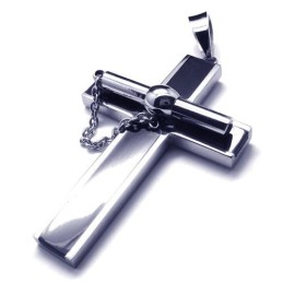 Nieuwe Stijl Uitneembare Titanium Kruishanger - Gratis Chian