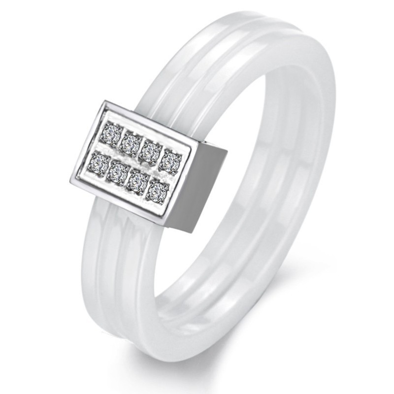 Bekend Om Zijn Hoogwaardige Tricyclische Wolfraam Keramische Ring Met Strass Bekend Om Zijn Hoogwaardige Tricyclische Wolfraam Keramische Ring Met Strass
