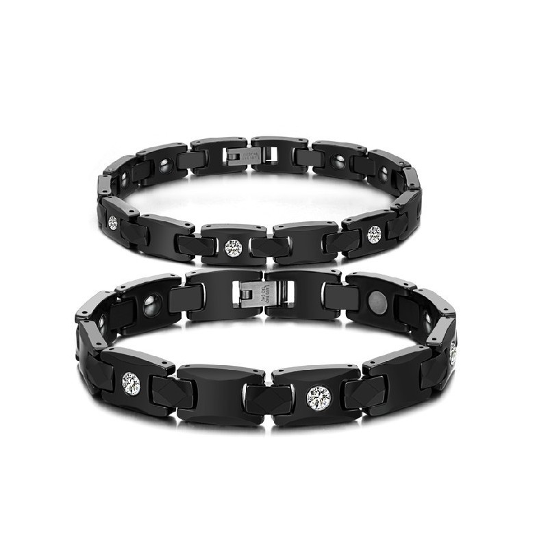 Bekend Om Zijn Hoogwaardige Zwarte Wolfraam Keramische Armband Met Strass Steentjes Voor Geliefden Bekend Om Zijn Hoogwaardige Zwarte Wolfraam Keramische Armband Met Strass Steentjes Voor Geliefden