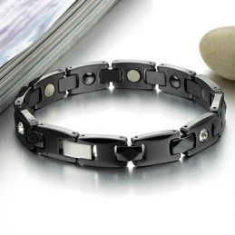 Bekend Om Zijn Hoogwaardige Zwarte Wolfraam Keramische Armband Met Strass Steentjes Voor Geliefden