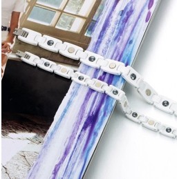 Hoogwaardige Witte Wolfraam Keramische Armband Voor Geliefden Met Strass