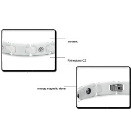 Hoogwaardige Witte Wolfraam Keramische Armband Voor Geliefden Met Strass