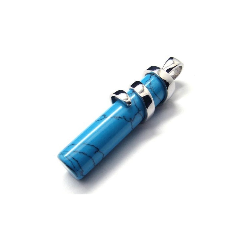 Mode Blauwe Carneool Titanium Hanger - Gratis Chian Mode Blauwe Carneool Titanium Hanger - Gratis Chian