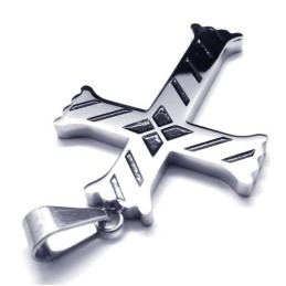 Nieuwe Stijl Heren Kruis Titanium Hanger - Gratis Chian