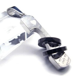 Nieuwe Stijl Liefde Titanium Hanger - Gratis Chian