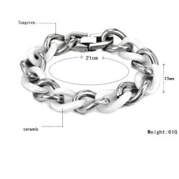 Kwaliteit En Kwantiteit Gegarandeerde Witte Wolfraam Keramische Armband