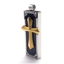 Mode Heren Titanium Kruis Hanger - Gratis Chian