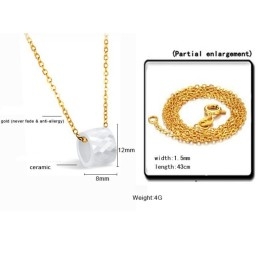 Vrouwelijke Witte Wolfraam Keramische Ketting Van Superieure Kwaliteit