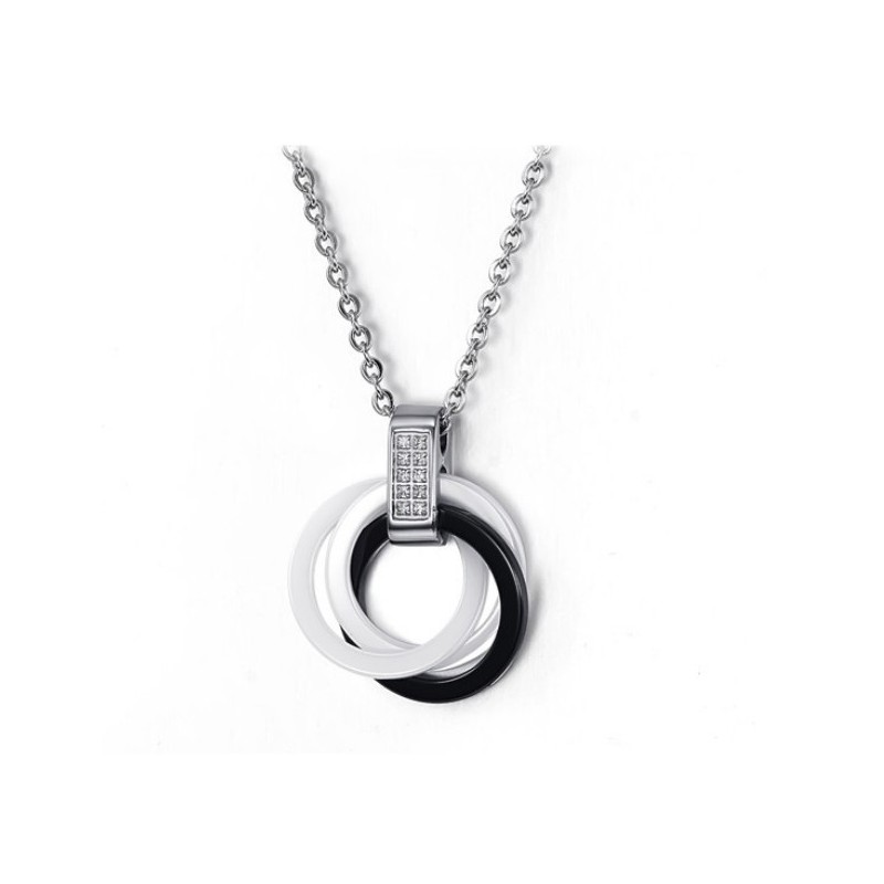 Bekend Om Zijn Hoogwaardige Zwart-Witte Wolfraam Keramische Ketting