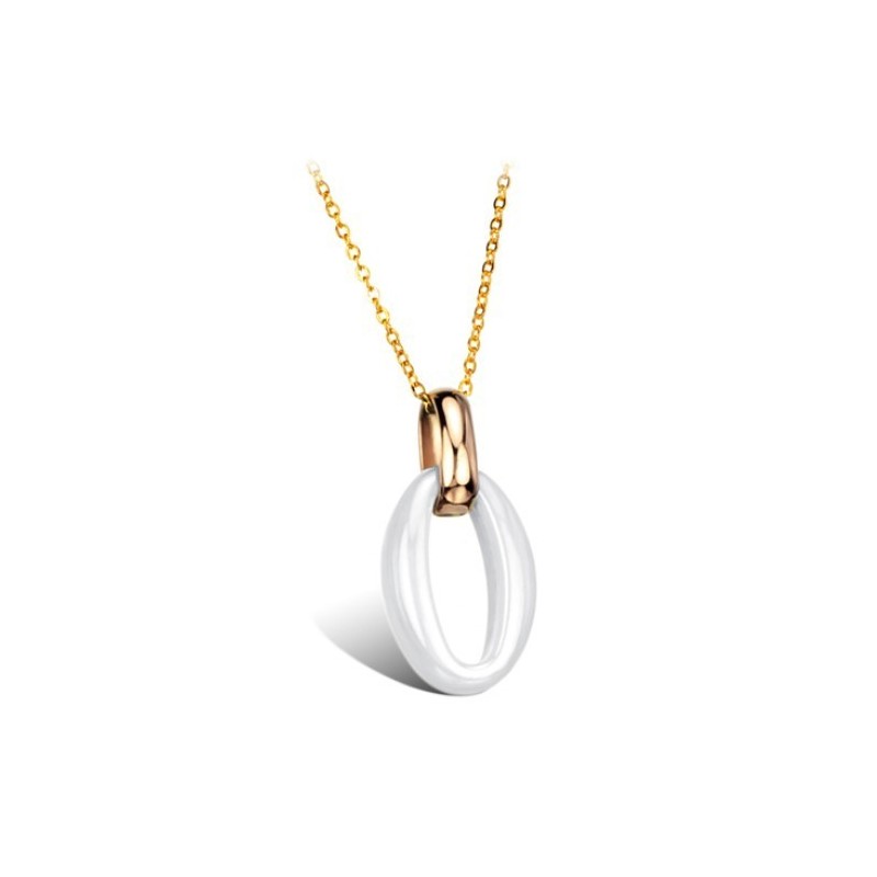 Brede Variaties Vrouwelijke Witte Wolfraam Keramische Ketting Brede Variaties Vrouwelijke Witte Wolfraam Keramische Ketting