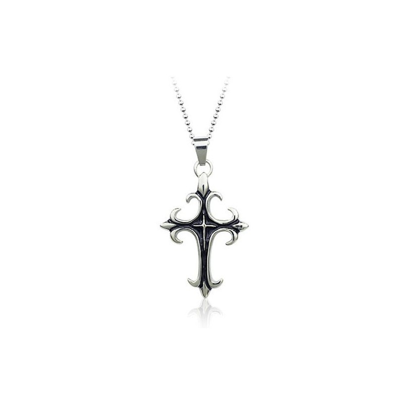 Stijlvolle Heren Zwarte Titanium Kruishanger - Gratis Ketting Stijlvolle Heren Zwarte Titanium Kruishanger - Gratis Ketting