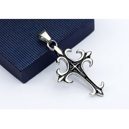 Stijlvolle Heren Zwarte Titanium Kruishanger - Gratis Ketting