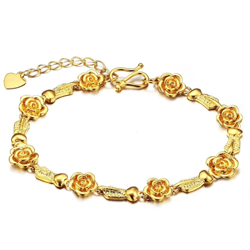Hoogwaardige Damesarmband Van 18 Karaat Verguld Goud Hoogwaardige Damesarmband Van 18 Karaat Verguld Goud