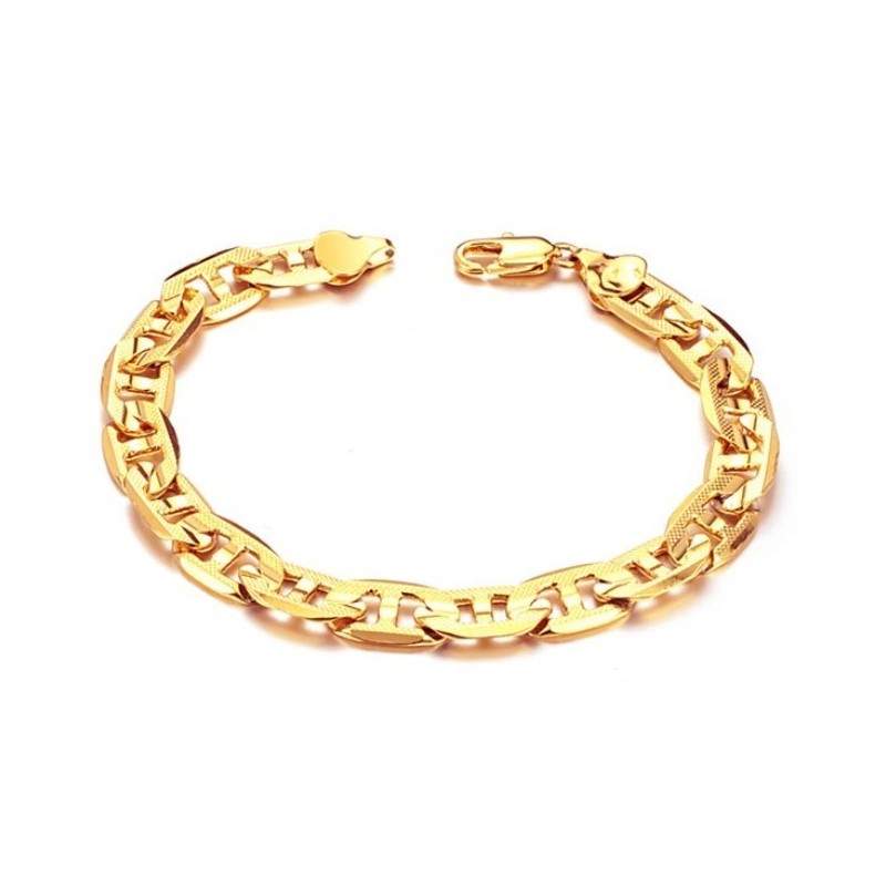 Brede Variëteiten Mannelijke G-Lettertype 18K Vergulde Armband
