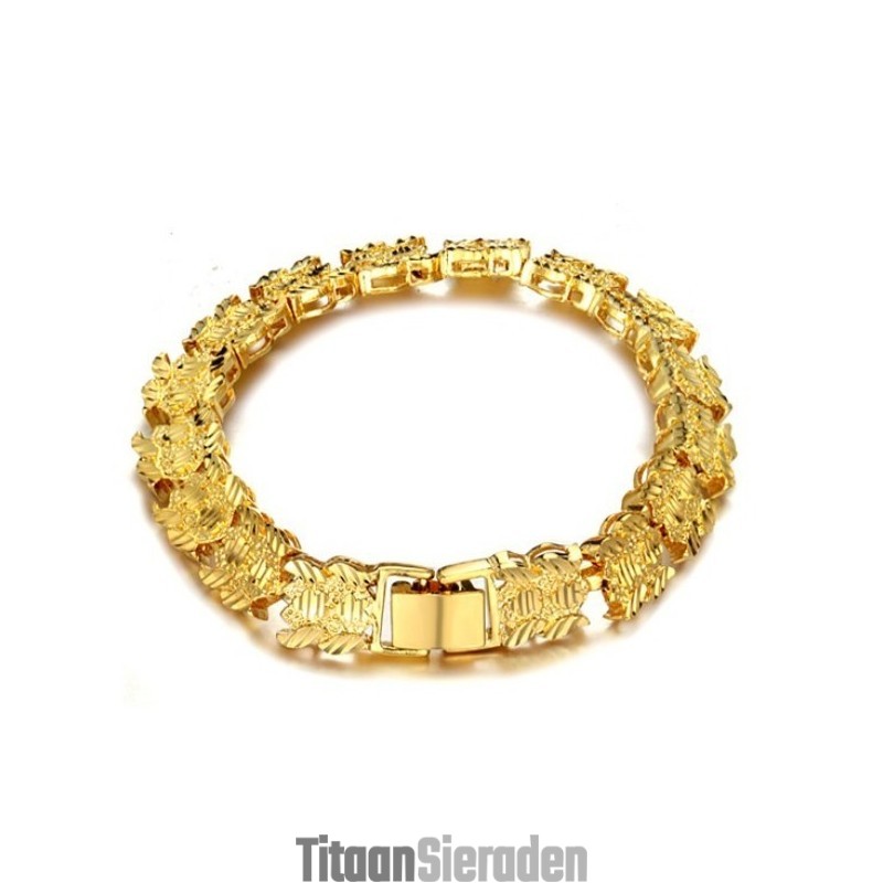 Hoogwaardige Damesarmband Van 18 Karaat Verguld Goud Hoogwaardige Damesarmband Van 18 Karaat Verguld Goud