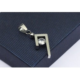 Eenvoudige En Stijlvolle Zilveren Titanium Hanger - Gratis Ketting