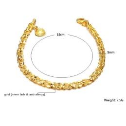 Kwaliteit En Kwantiteit Gegarandeerd. Elegante 18K Vergulde Armband Voor Dames.