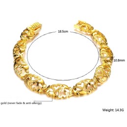 Betrouwbare Reputatie Vrouwelijke Geliefde 18K Vergulde Armband