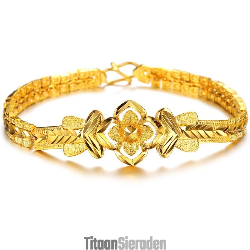 Hoogwaardige, Prachtige, Decoratieve Armband Met 18 Karaat Vergulde Vrouwelijke Motieven Hoogwaardige, Prachtige, Decoratieve Armband Met 18 Karaat Vergulde Vrouwelijke Motieven